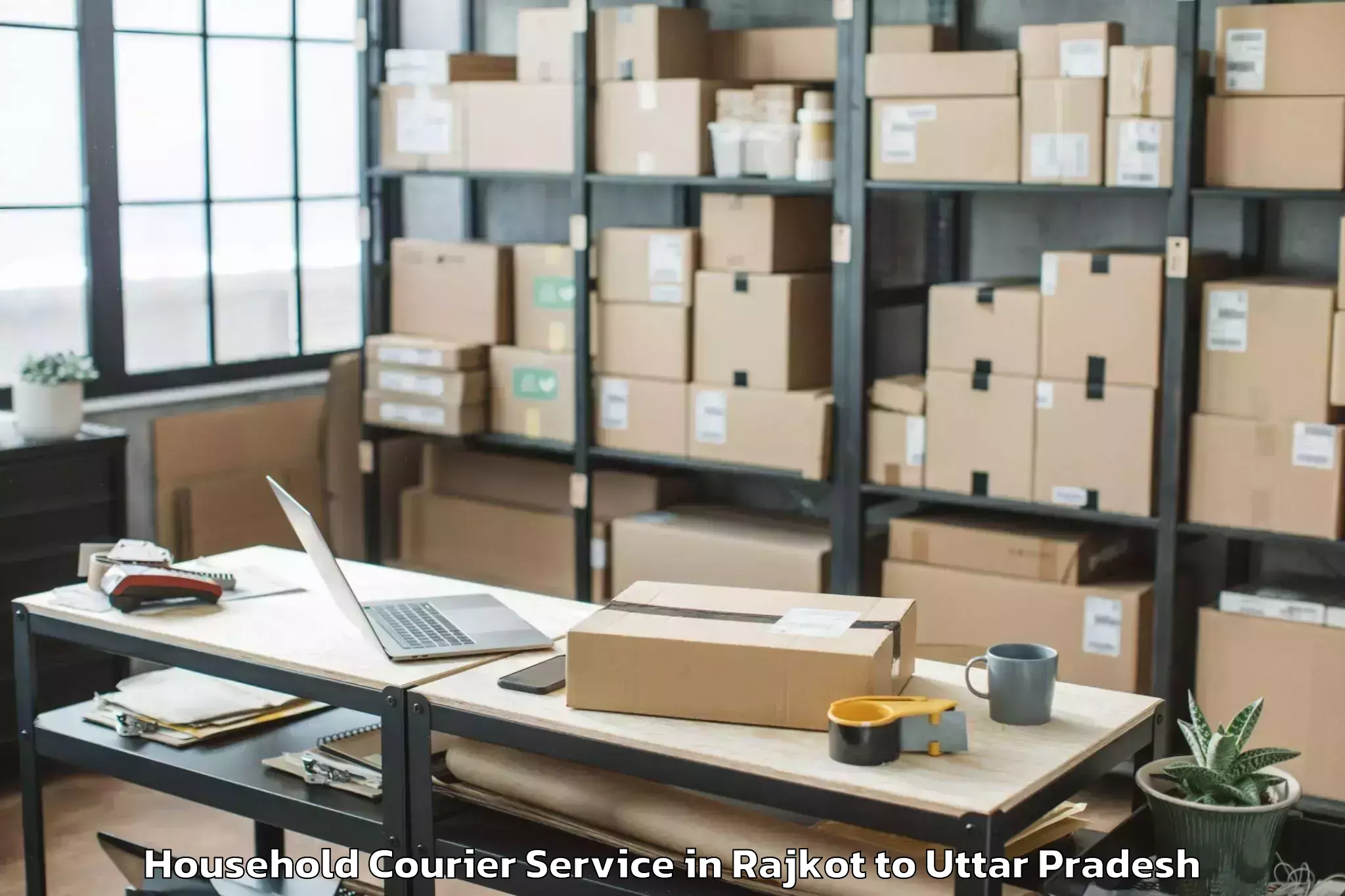 Hassle-Free Rajkot to Unchahar Household Courier